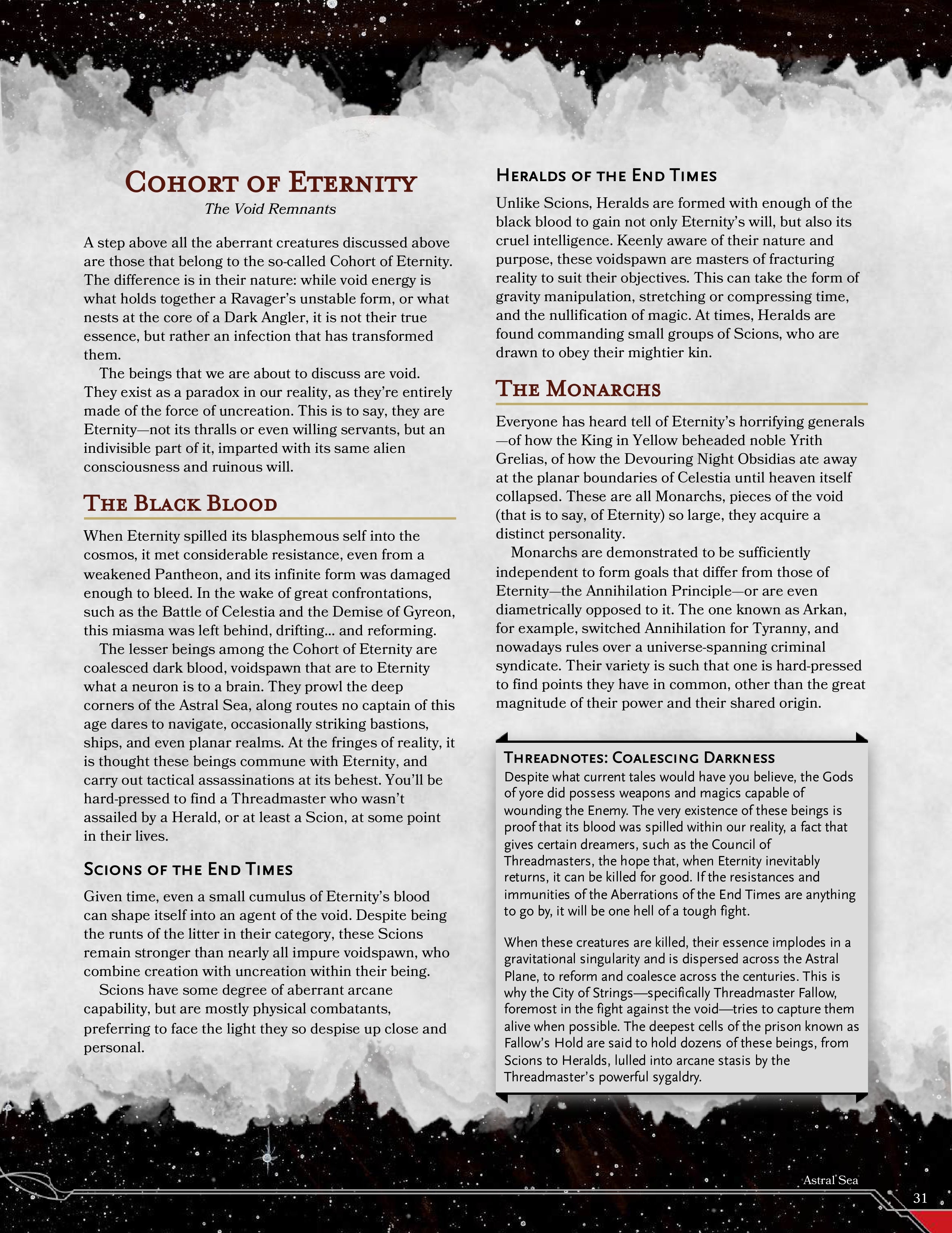 Dangers of the Astral Sea