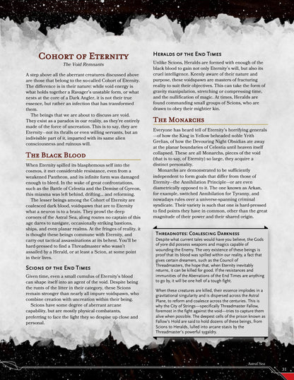 Dangers of the Astral Sea