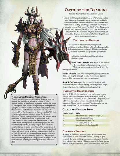 A Dungeons and Dragons Paladin Subclass titled &