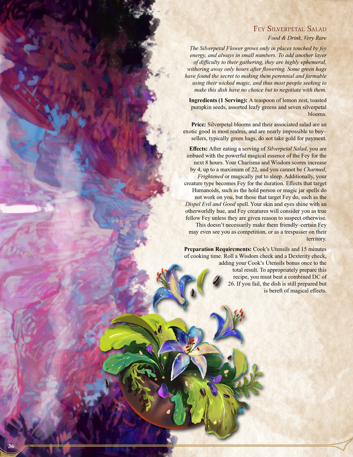 A Dungeons &amp; Dragons sourcebook page featuring the &